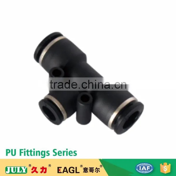 Wholesale JULY Factory Made PGT China Manufacturer Plastic Pneumatic Tee Quick Fittings photo-2