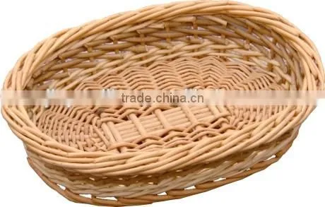 Wholesale Woven Wicker Oval Shaped Basket Tray,willow Craft Products