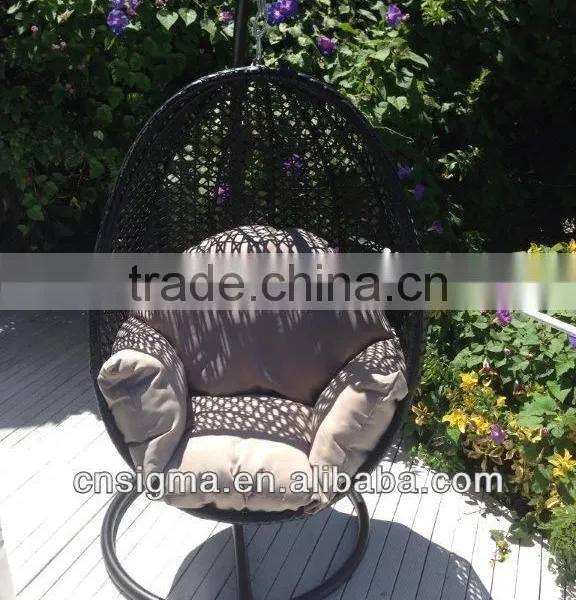 2014 Best-seller Synthetic Wicker Egg Pod Hanging Chair Outdoor Swing Chairs