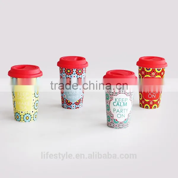 Porcelain Double Wall Coffee to Go Travel Mug photo-2