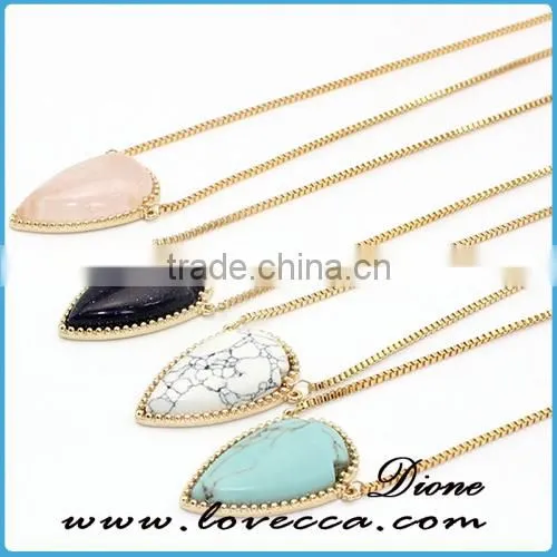 Fashion Design Simple Gold Chain Necklace Gemstone Chain Necklace photo-4