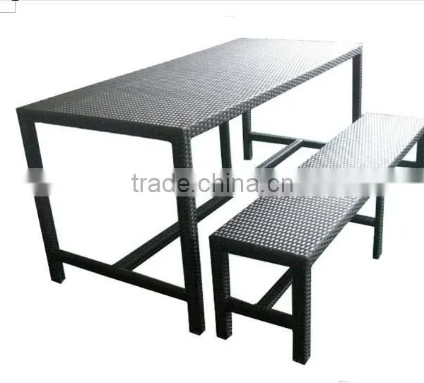 Aluminum Frame Rattan Table and Chair Dining Set for Garden photo-5