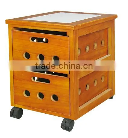 New Style High Quality and Good Price Wooden Cabinet With Wheels photo-3
