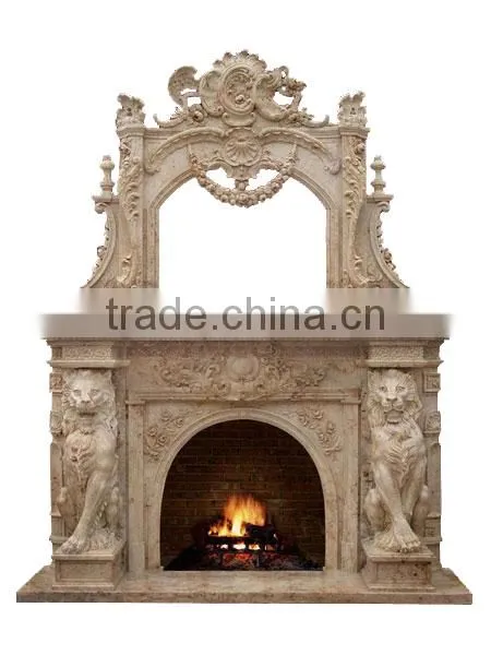 New Design Lion Head Fireplace Mantel for Wholesales photo-4