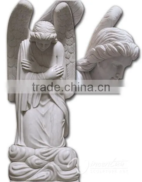 Garden Statues Wholesale Marble Stone Large Merciful Angel Statue Ornament photo-4