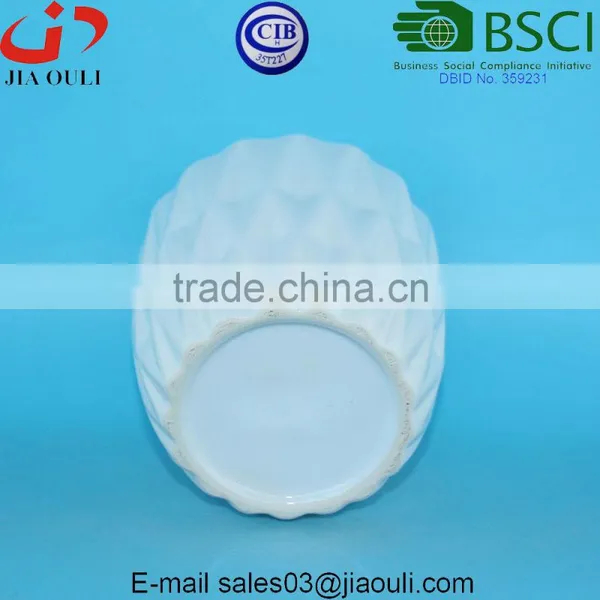 Best Sales Glazed White Ceramic Flower Pots Origami Pot photo-5