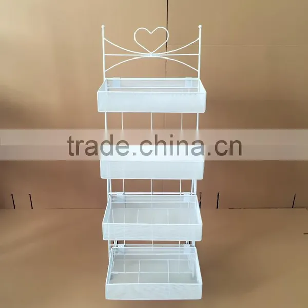 2016 Wholesale Pop-up White Metal Cosmetic Display Shelf photo-2