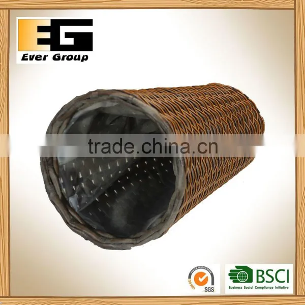 Brown Hand Woven Flowerpot With PVC Inner/Garden Planter photo-6