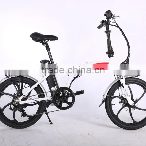Popular Style Electric Bicycle Aluminum Alloy Frame Mini Folding Electric Bike With Integrated Wheel photo-2