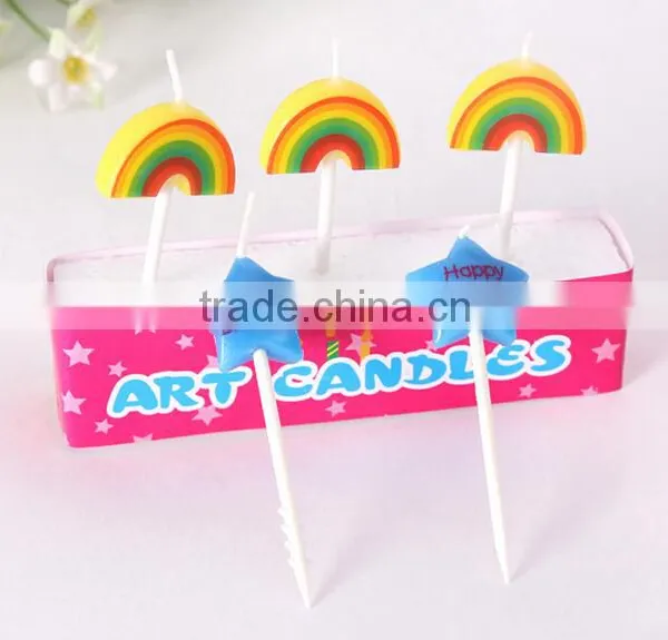 Rainbow and Star Shape Birthday Candle for Children photo-3