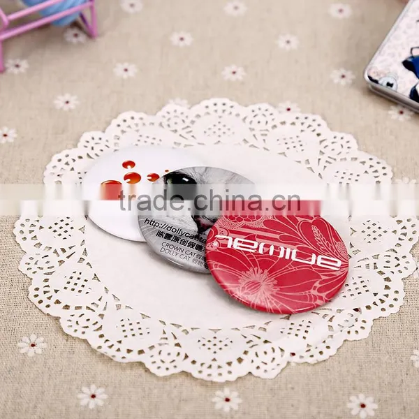 CJA01-OEM Makeup Pocket Plastic Hand Round Mirror photo-2