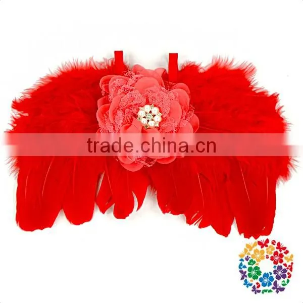 Lavender Color Infants Size Cheap Angel Wings With Match Flower Headband Small Feather Angel Wings Baby Fairy Wings Wholesale photo-4