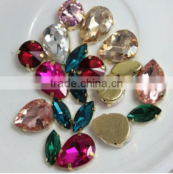 Glass Stone, Crystal Fancy Stone Without Claw or With Claw photo-3