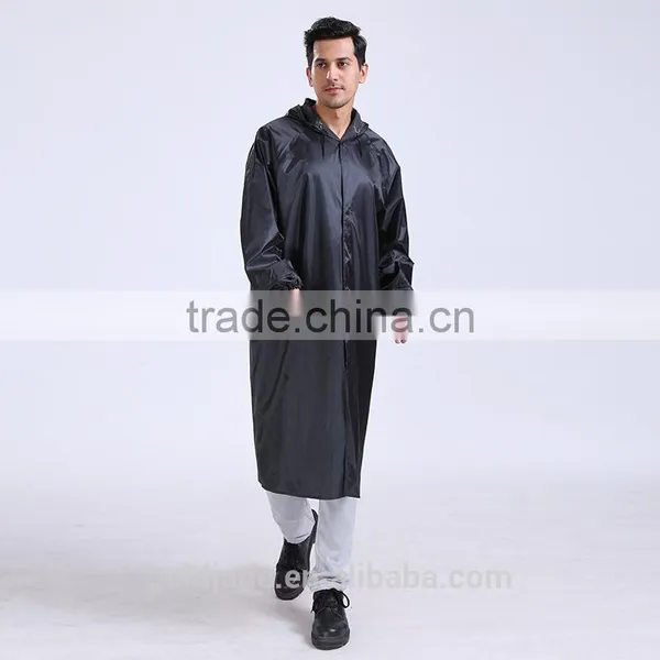 Long Raincoat Poncho Hooded Long Polyester Rain Coat One Piece Rain Coat Waterproof photo-3
