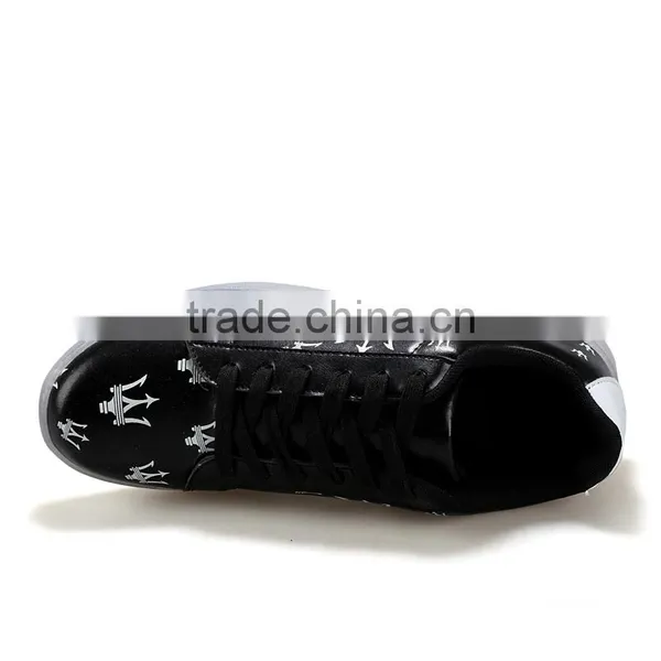 High Quality Fashion Fluorescence Casual Shoes Sample for Men, Adults Fluorescence Skateboard Shoes Casual for Male From China photo-3