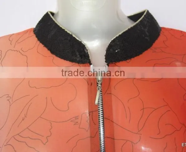 ORANGE Georgette Shaded CAFTAN Kaftan Tunic Poncho Zip Cover up photo-4