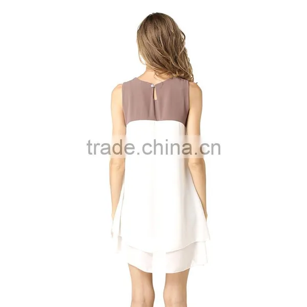 Maxnegio Fashion Woman Chiffon Straight Casual Dress photo-3