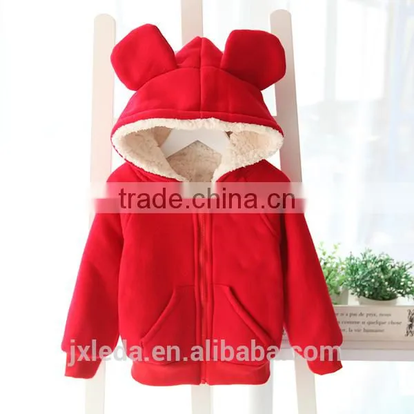 2016new Girls Fashion Solid Thicken Zipper Sweatshirts photo-4