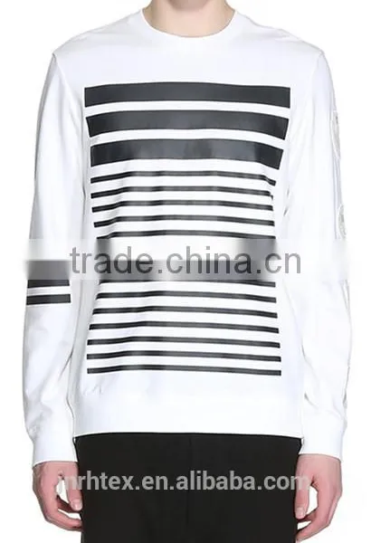 Stripe Design Hoodies Sweatshirts Men Custom photo-3