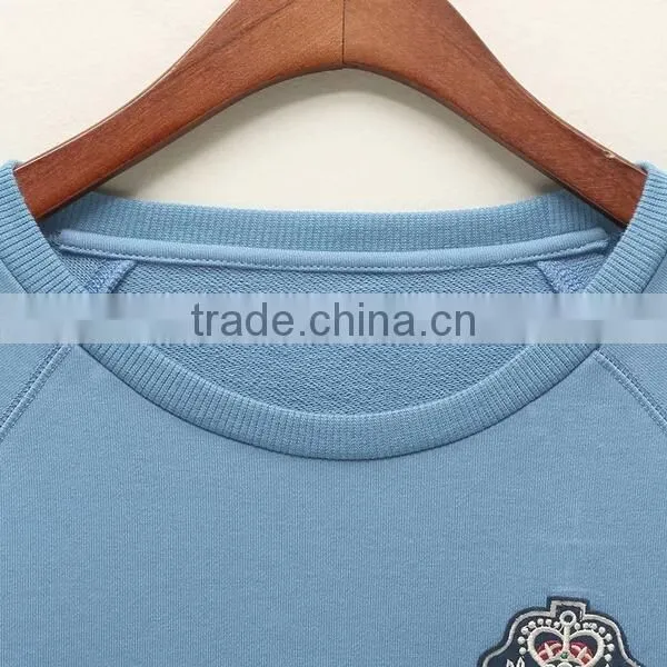 Fshionable OEM no Brand Name Blue Strip Hoodies High Quality Cheap Casual Hoodies photo-3