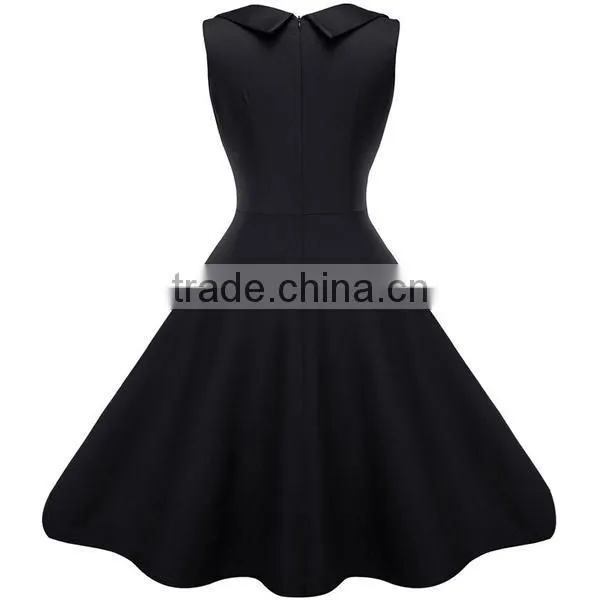 Walson Women Retro Popular Party Dresses Lady Tube Short V-neck Mini Casual Clothing Pinup Hip Hop Vintage Dress photo-4