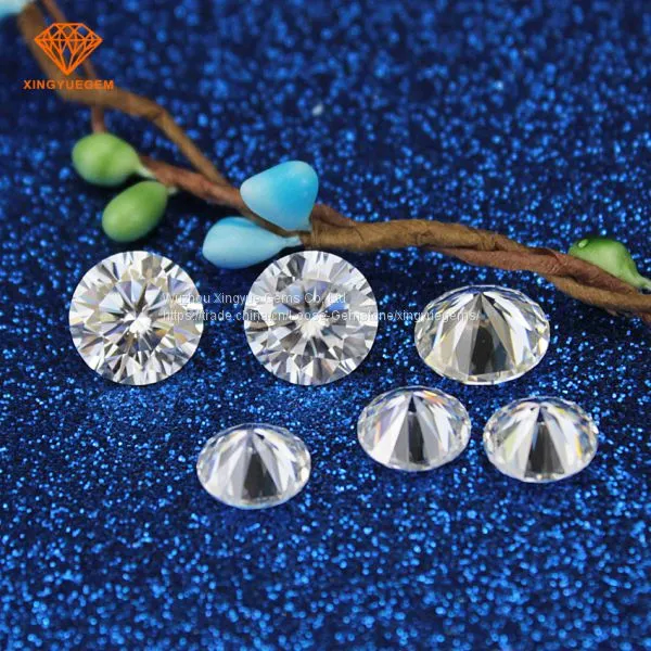 Simulate Diamonds DEF Clear White 6.5mm 1 Carat Moissanites Loose Stone for ​jewelry Making