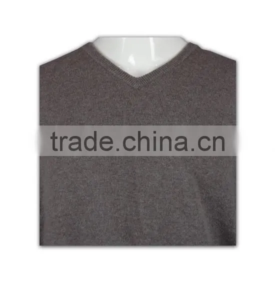 ISO9001/BSCI Manufature Loose V-neck Mens Grey Cardigan Sweater photo-4