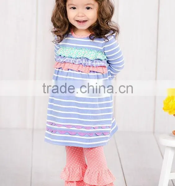Wholesale Printed Ruffle Girls Boutique Clothes Sets photo-2