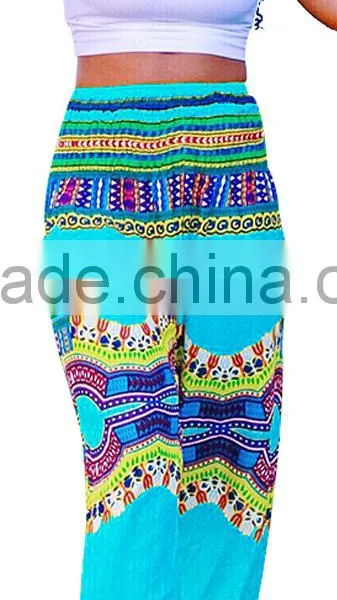 Women Yoga Thai Style Polka Floral Elephant Printed Boho Bloomers Baggy Pants photo-5