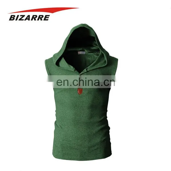 Hot Sale Cotton Custom Mens Singlets With Hood photo-5