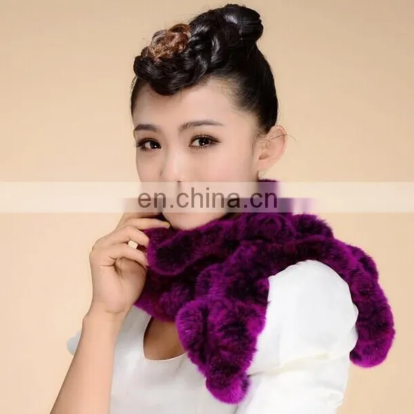 Hot Selling Rex Rabbit Fur Scarf photo-3