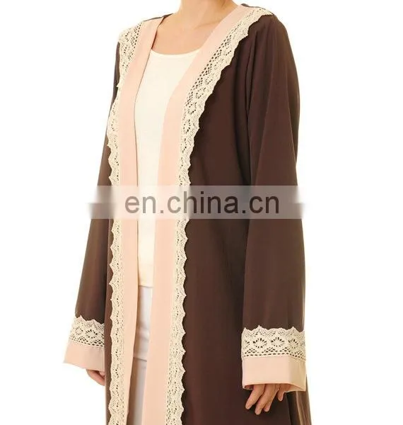 2017 New Design Wholesale Dubai Abaya Islamic Clothing Kimono Open Front Muslim Women Abaya photo-2