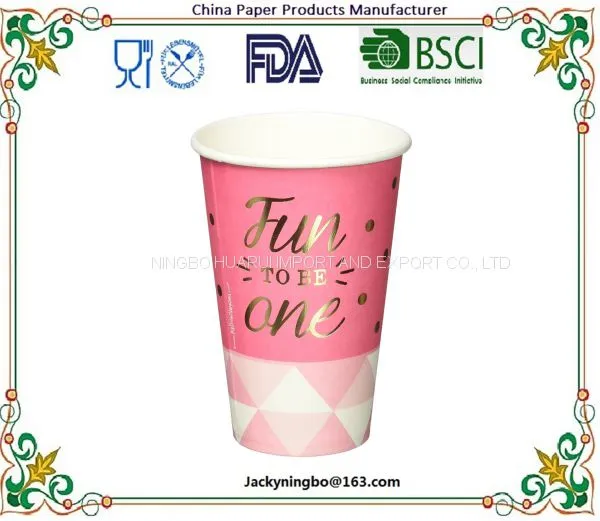 Gold Silver Foil Paper Party Cup - Paper Decorations for Birthday Parties, Weddings, Baby Showers, and Life Celebrations