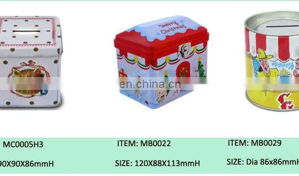 Hot Sale Kids Money Tin Box Series