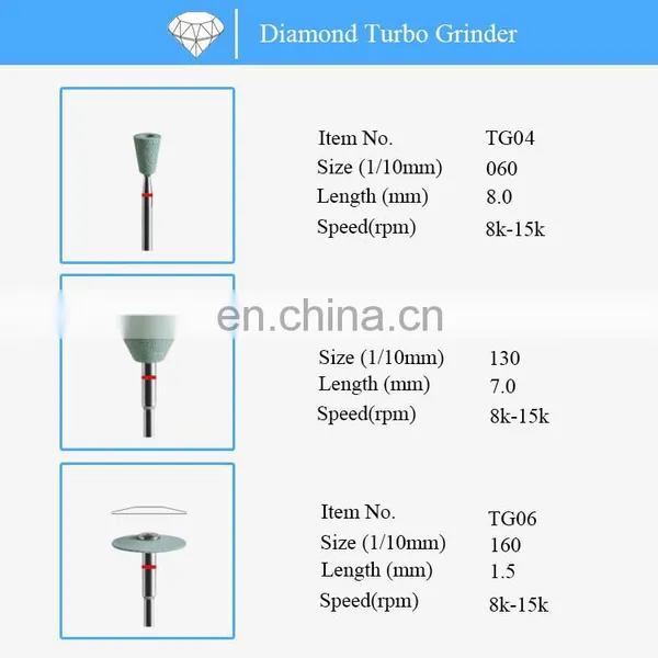 Dental Diamond Zirconia Ceramic Polishing Turbo Grinder photo-2