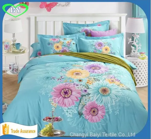 100% Polyester Pigment Printed Brushed Microfiber Fabric for Home Textile photo-2
