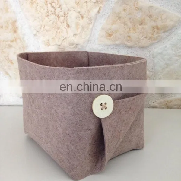 Soft Handmade Beige Felt Vase for Modern Home Decoration photo-6