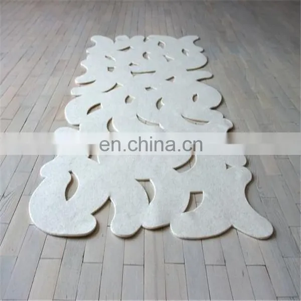 Hot Selling Rectangle Contemporary Geometric Fashion Design Felt Area Rug photo-7