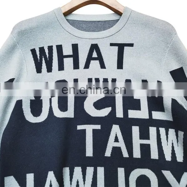 DiZNEW OEM Mens Wool Sweater Jacquard Pullover Sweaters For Man photo-5