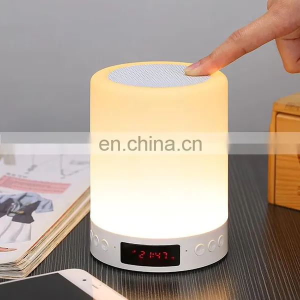 Wholesale Smart Bluetooth Speaker Night Light With Alarm Clock Display BEDSIDE LAMP photo-6