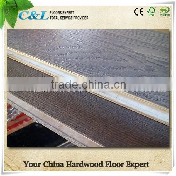 Wide Plank European Oak Engineered Flooring With Double Click photo-2