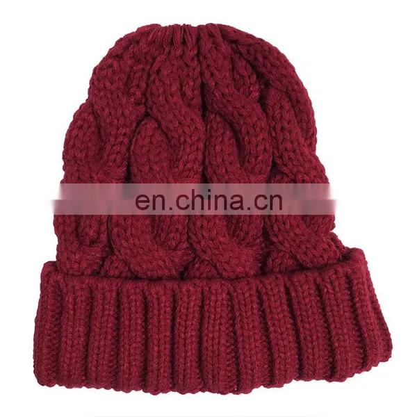 2022 New Design Winter Beanie Winter Acrylic Jacquard Knitted Hat Pom Knit Skull Hats Fitted Knitting Fisherman Beanie photo-5