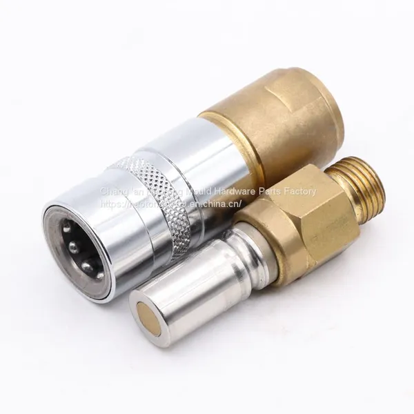 Staubli CBI03 06 09 12 16 Stainless Brass Quick Coupla Flat Face Quick Release Coupling for Water Bottle Disposable photo-2