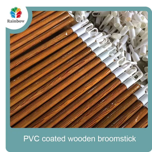 Wholesale Universal Broom Stick With Wooden Handle PVC Coated for Home Garden