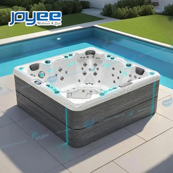 Joyee OEM Outdoor Spa 5 People Jacuzzis Hydro Therapy Balboa Massage Factory Hottubs Garden Hotel I Model: Denver