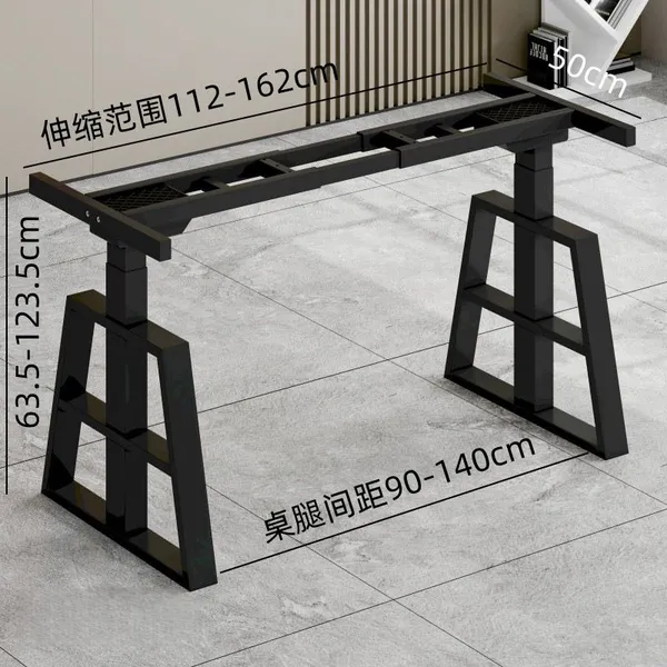Standing Desk - Adjustable Hand Lift Table Frame for Office Furniture & Living Room - Linear Actuator for Enhanced Ergonomics and Productivity photo-4