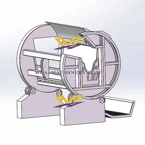 Halal Certified Hydraulic Rotary Restraining Box for Cattle Slaughter, Automatic Cow Killing Flip Box With Neck Clamp Back Press photo-4