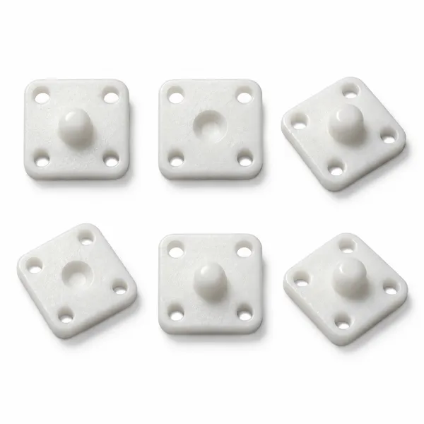 Square Plastic Snap Button 8.5mm for Baby Garments, Soft Edge Non-Scratch, Steam Disinfection Safe