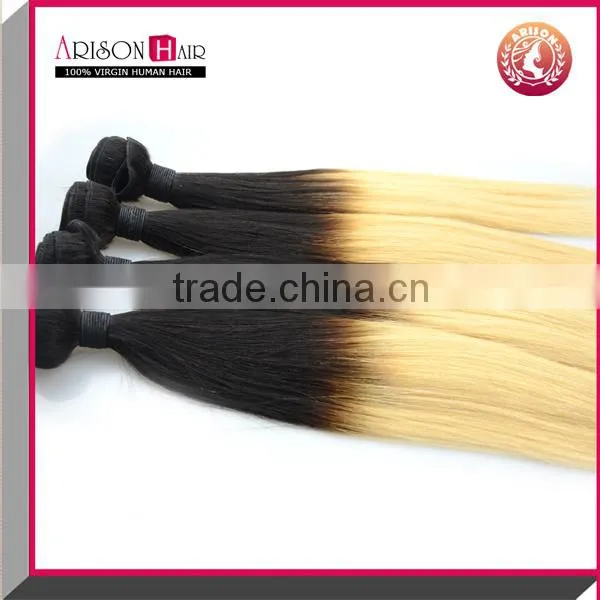 100 Percent Indian Remy Human Hair Ombre Bundles Hair Weaves
