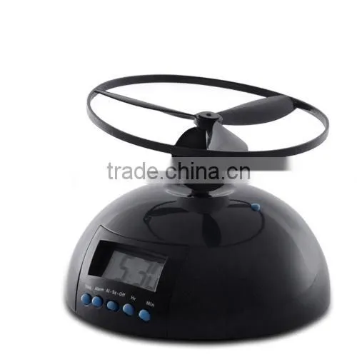 Flying Alarm Clock UFO Propeller Helicopter Backlight Digital Alarm Clock photo-3